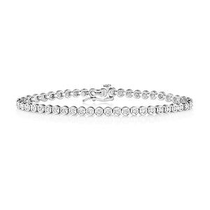 9ct White Gold Diamond Tennis Bracelet - E Bixby Jewellers
