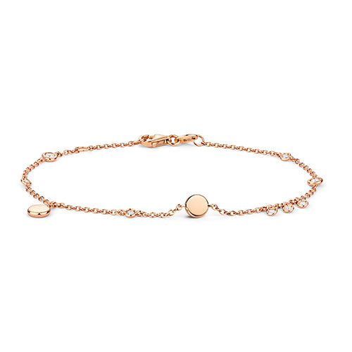 18ct Rose Gold Diamond Bracelet - E Bixby Jewellers