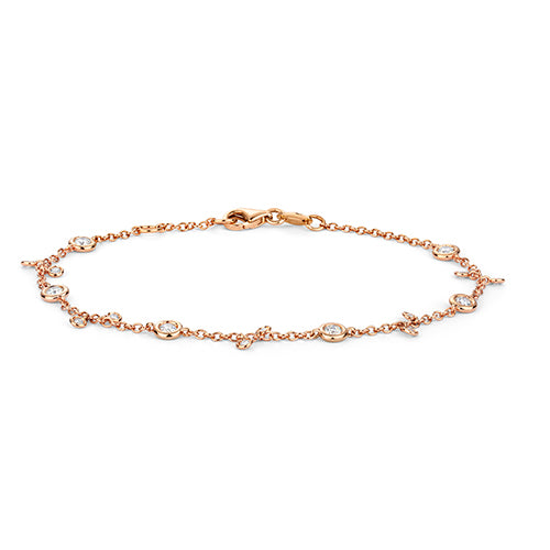 18ct Rose Gold Diamond Bracelet - E Bixby Jewellers