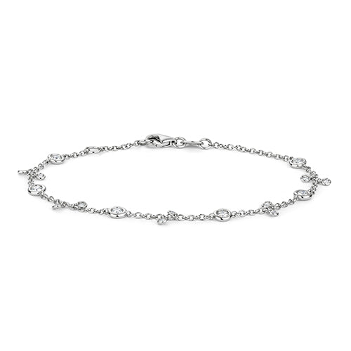 18ct White Gold Diamond Bracelet - E Bixby Jewellers