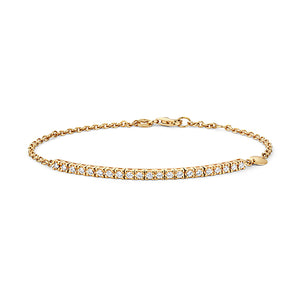 18ct Yellow Gold Diamond Bracelet - E Bixby Jewellers