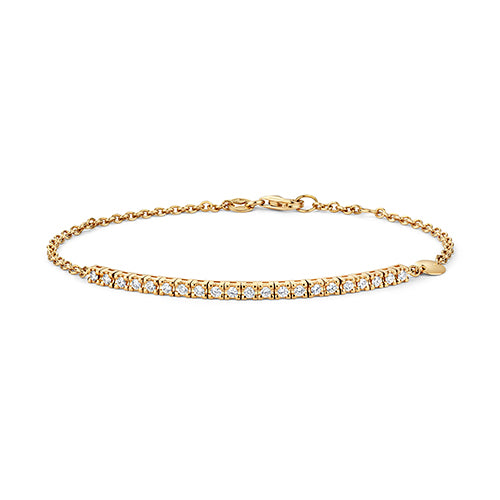 18ct Yellow Gold Diamond Bracelet - E Bixby Jewellers