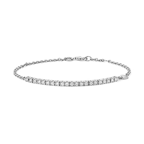 18ct White Gold Diamond Bracelet - E Bixby Jewellers