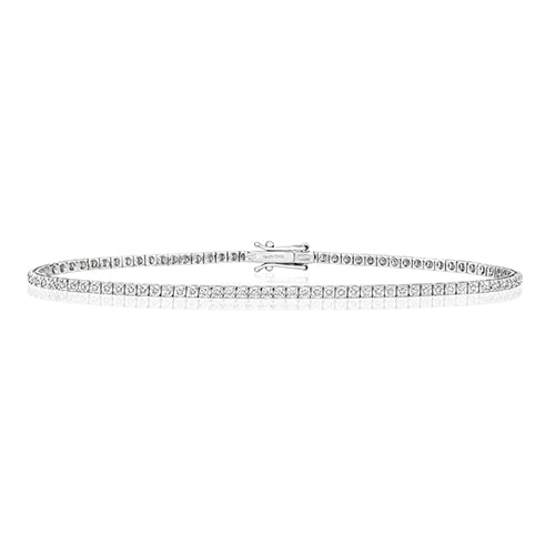 18ct White Gold Diamond Bracelet - E Bixby Jewellers