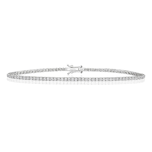 18ct White Gold Diamond Bracelet - E Bixby Jewellers