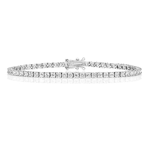 18ct White Gold Diamond Tennis Bracelet - E Bixby Jewellers
