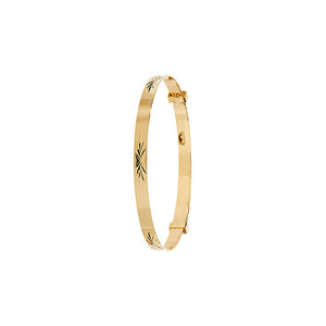 9ct Yellow Gold 3mm Babies Expanding Bangle - E Bixby Jewellers