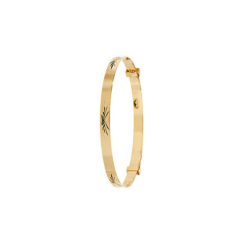 9ct Yellow Gold 3mm Babies Expanding Bangle - E Bixby Jewellers