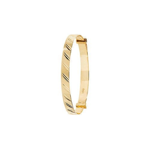 9ct Yellow Gold 4mm Babies Expanding Bangle - E Bixby Jewellers