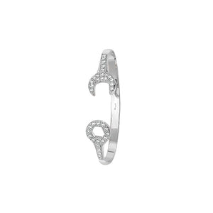 9ct White Gold Babies Bangle - E Bixby Jewellers