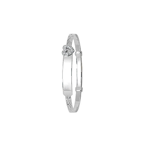 9ct White Gold Babies Expanding Bangle - E Bixby Jewellers