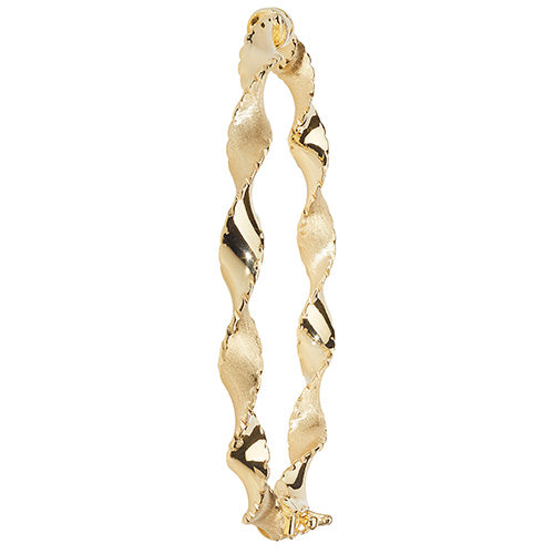 9ct Yellow Gold Ladies DC Hinged Bangle - E Bixby Jewellers