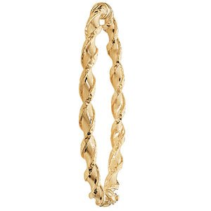 9ct Yellow Gold Ladies DC Hinged Bangle - E Bixby Jewellers