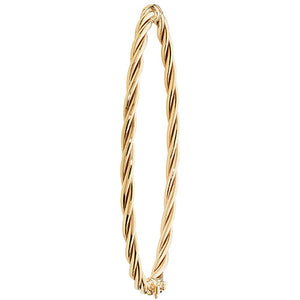 9ct Yellow Gold Ladies Hinged Bangle - E Bixby Jewellers