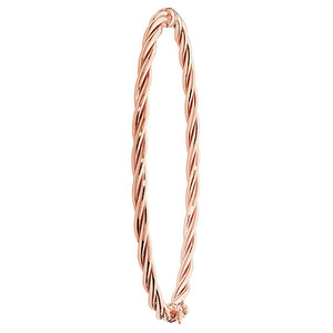 9ct Rose Gold Ladies Hinged Bangle - E Bixby Jewellers