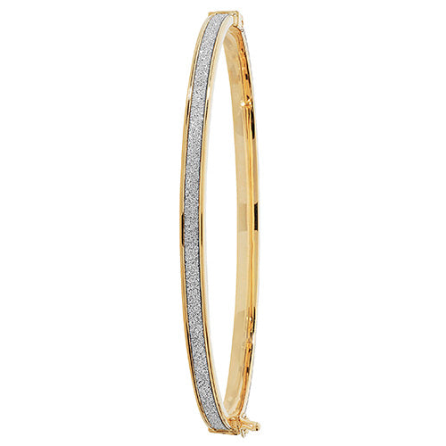 9ct Yellow Gold Ladies Hinged Bangle - E Bixby Jewellers
