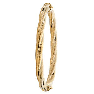 9ct Yellow Gold Ladies Hinged Bangle - E Bixby Jewellers