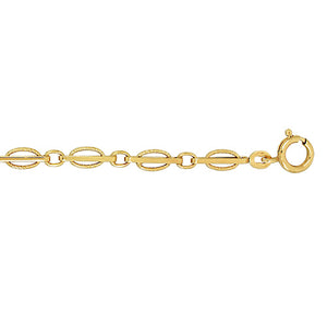 9ct Yellow Gold Ladies 7.5 Inch London Transport Bracelet - E Bixby Jewellers