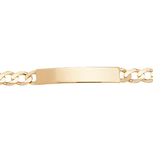 9ct Yellow Gold Mens 8.5 Inch ID Bracelet - E Bixby Jewellers
