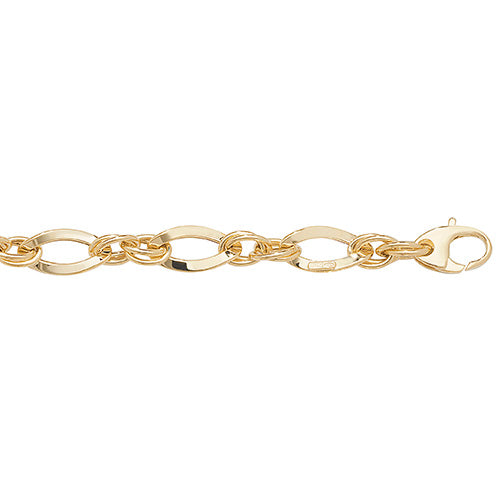 9ct Yellow Gold Ladies 7.5 Inch Fancy Bracelet - E Bixby Jewellers