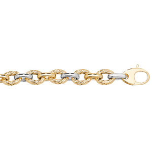 9ct Yellow Gold Ladies Fancy Style Bracelet - E Bixby Jewellers