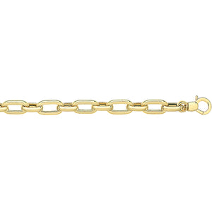 9ct Yellow Gold Ladies 7.5 Inch Hollow Bracelet - E Bixby Jewellers