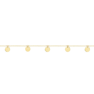 9ct Yellow Gold Ladies Disc Charms Bracelet - E Bixby Jewellers