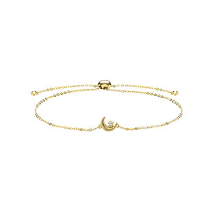9ct Yellow Gold Ladies Moon Pull Style Bracelet - E Bixby Jewellers