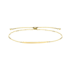 9ct Yellow Gold Ladies Bar Pull Style Bracelet - E Bixby Jewellers