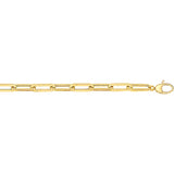 9ct Yellow Gold Ladies 7.5 Inch Paperclip Bracelet - E Bixby Jewellers