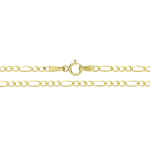 9ct Yellow Gold Figaro Anklet - E Bixby Jewellers