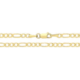 9ct Yellow Gold Figaro Bracelet - E Bixby Jewellers