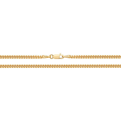 9ct Yellow Gold Close Curb Chain - E Bixby Jewellers