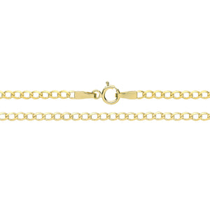 9ct Yellow Gold Flat Bvld Anklet - E Bixby Jewellers