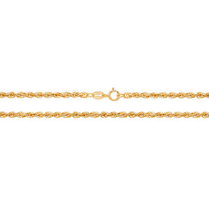 9ct Yellow Gold Rope Bracelet - E Bixby Jewellers
