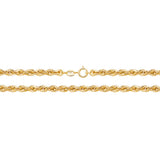 9ct Yellow Gold Rope Bracelet - E Bixby Jewellers