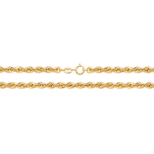 9ct Yellow Gold Rope Chain - E Bixby Jewellers