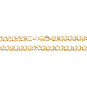9ct Yellow Gold Flat Bvld Curb Chain - E Bixby Jewellers