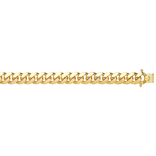 9ct Yellow Gold Cuban Gents Bracelet - E Bixby Jewellers