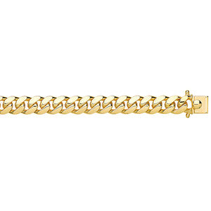9ct Yellow Gold Gents Cuban Bracelet - E Bixby Jewellers