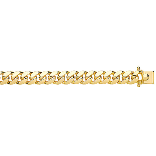 9ct Yellow Gold Gents Cuban Bracelet - E Bixby Jewellers