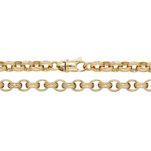 9ct Yellow Gold Mens Cast Belcher Bracelet - E Bixby Jewellers