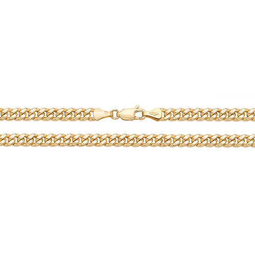 9ct Yellow Gold Semi Solid Cuban Curb Bracelet - E Bixby Jewellers