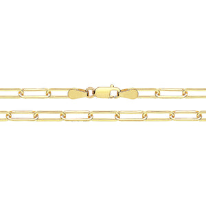 9ct Yellow Gold 7 Inch Paperclip Bracelet - E Bixby Jewellers