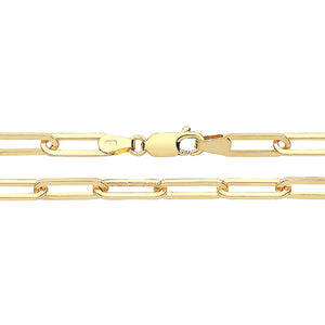 9ct Yellow Gold Paperclip Chain - E Bixby Jewellers