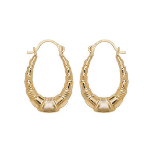 9ct Yellow Gold Creole Earrings - E Bixby Jewellers