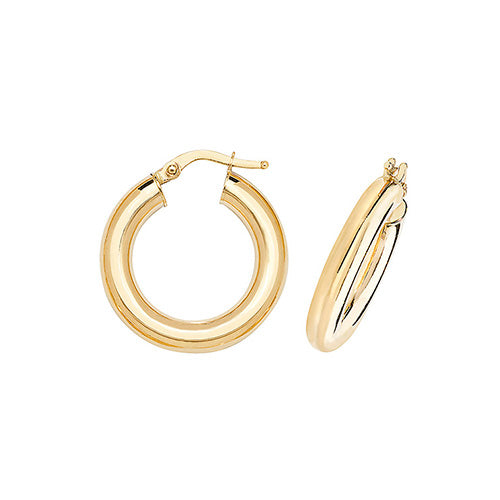 9ct Yellow Gold Hoop Earrings - E Bixby Jewellers