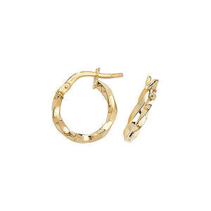 9ct Yellow Gold Hoop Earrings - E Bixby Jewellers