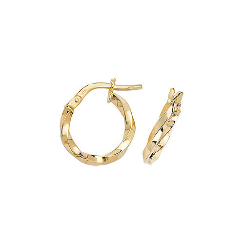 9ct Yellow Gold Hoop Earrings - E Bixby Jewellers