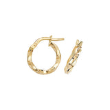9ct Yellow Gold Hoop Earrings - E Bixby Jewellers